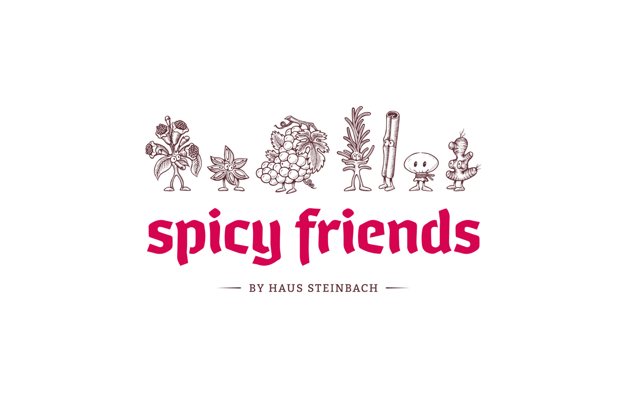 Spicy Friends als Grafik auf weißem Grund